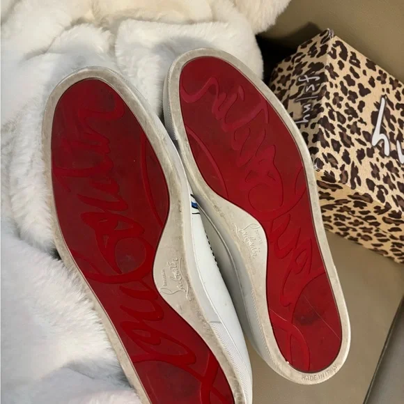 Christian Louboutin White Multicolor Love Sneakers - Picture 3 of 4